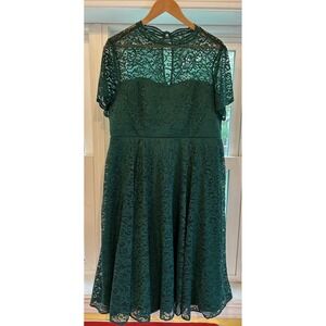 Torrid Green MIDI LACE AND TULLE Special Occasion DRESS Plus Size 18‎ $159 NWT